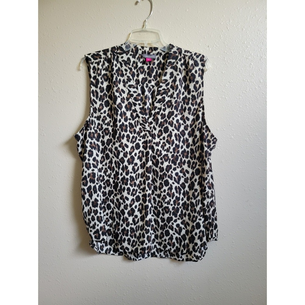 Vince Camuto Women's Animal Print Sleeveless Top Blouse Size XXL